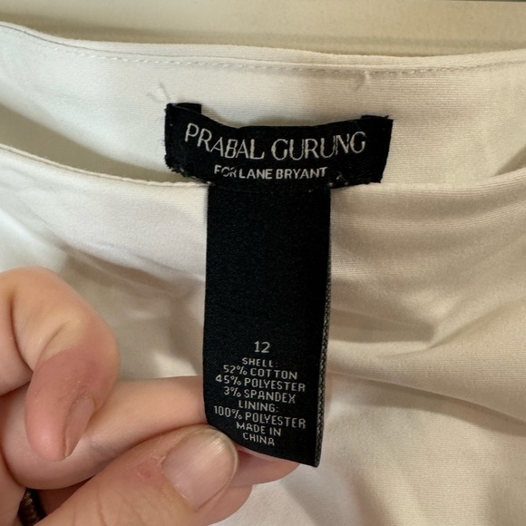 Prabal Gurung By Lane Bryant Lace Up Festival Fairycore Women 12 White Skirt - Picture 7 of 9